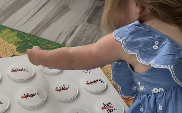 Baby Wipe Lid Family Photo Board: A 20-Minute Toddler Activity (Ages 2-4)