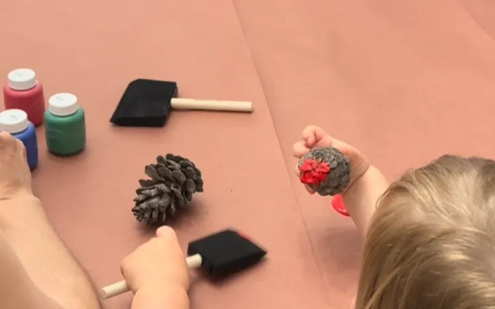 Pine Cone Painting: A 20-Minute Toddler Art Activity (Ages 2-4)