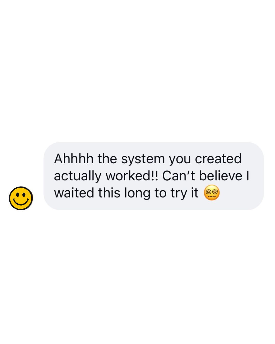 Instagram DM from a Screen Free Toddlers customer